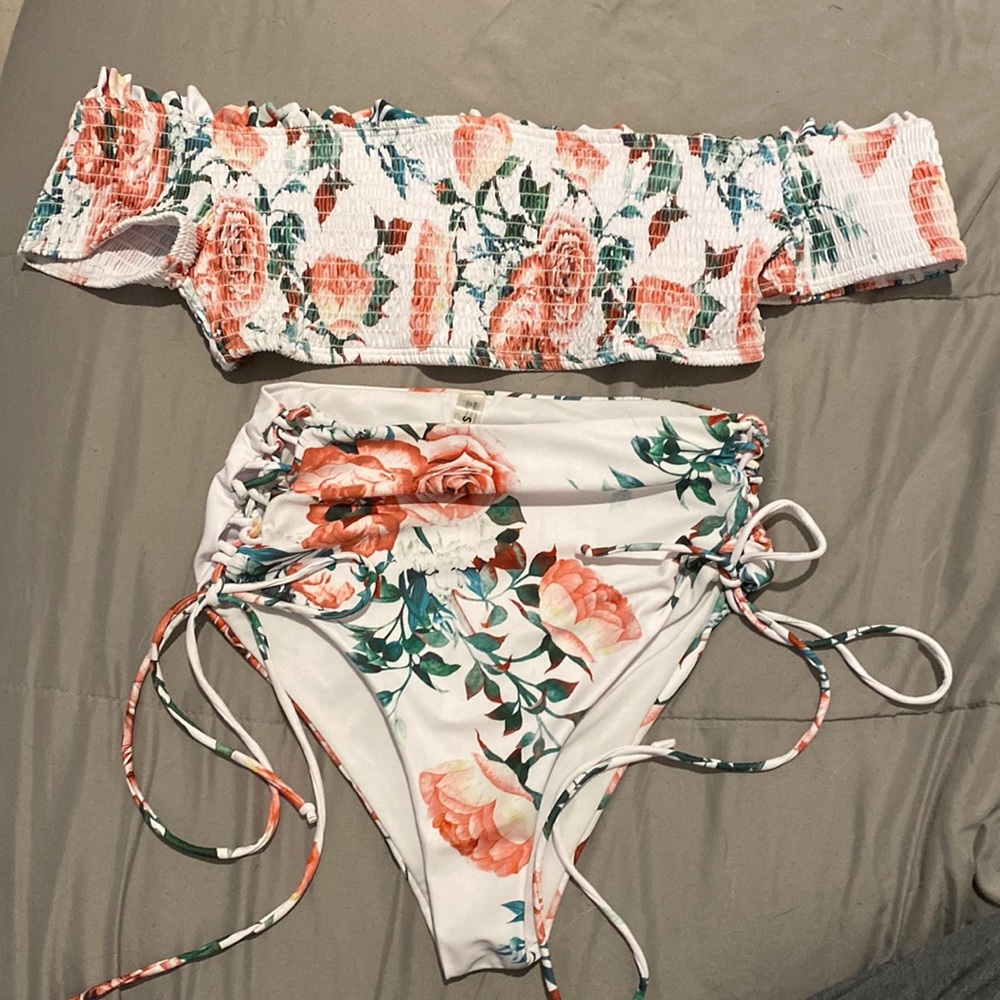 Floral two piece swimsuit